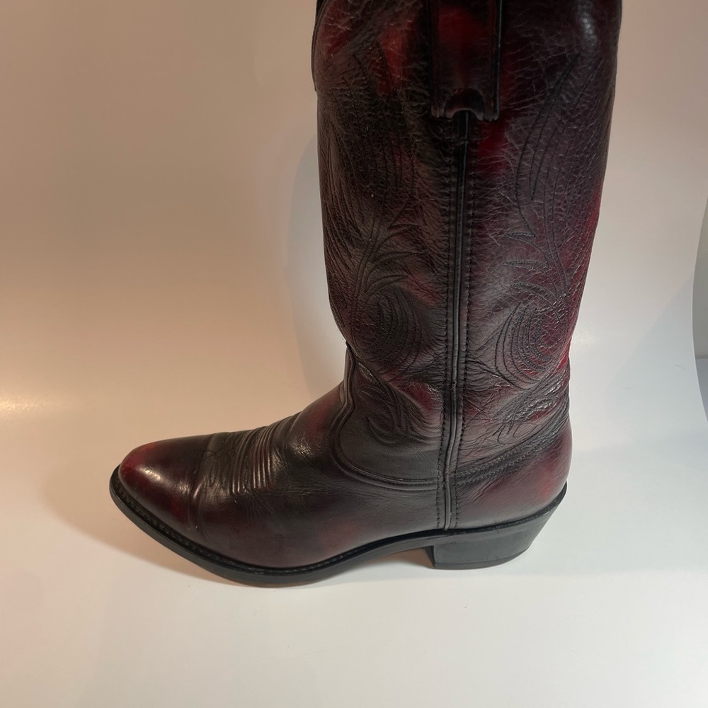 Vintage Black Cherry Cowboy Boots